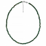 Чокер Нефрит натуральный 4мм 40см: цвет камня зеленый