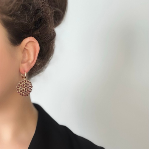 Серьги ДИНОСА с гранатом —  фото 4