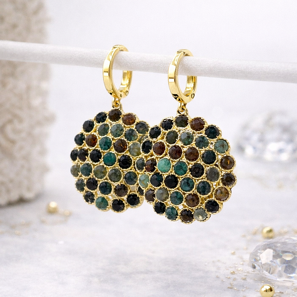 Серьги ДИНОСА с бирюзой