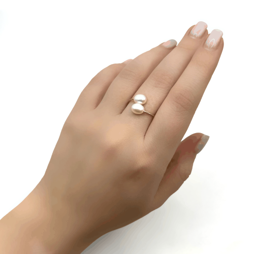 Кольцо ДИНОСА с речным жемчугом фото 4