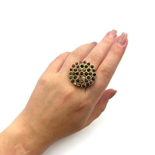 Кольцо ДИНОСА круглое с турмалинами фото 4