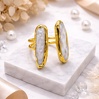 Кольцо ДИНОСА безразмерное с барочным жемчугом