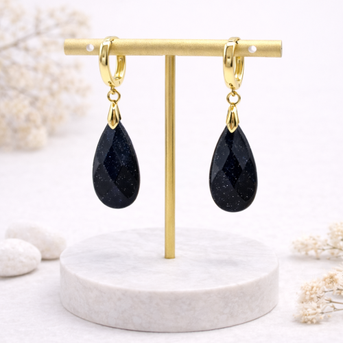 Серьги ДИНОСА с авантюрином — 