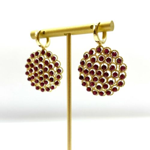 Серьги ДИНОСА с гранатом —  фото 2