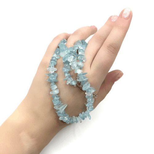 Бусы ДИНОСА с аквамарином фото 4