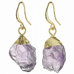Серьги Аметист: цвет камня фиолетовый
