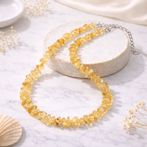 Бусы ДИНОСА с цитрином