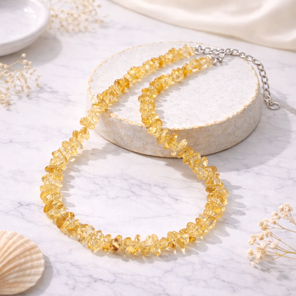 Бусы ДИНОСА с цитрином