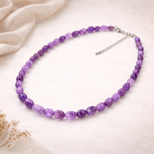 Бусы ДИНОСА с аметистом