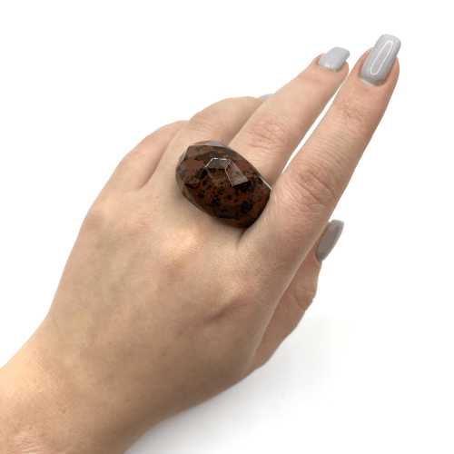 Кольцо ДИНОСА из обсидиана фото 4