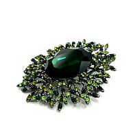 Брошь подвеска Диноса с крупным камнем кристаллом