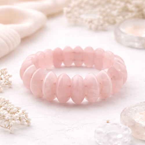 Браслет ДИНОСА с розовым кварцем — 