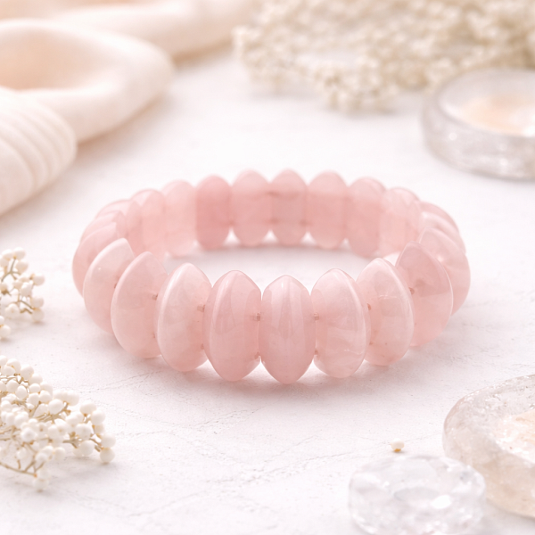 Браслет ДИНОСА с розовым кварцем