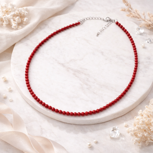 Бусы ДИНОСА с кораллом