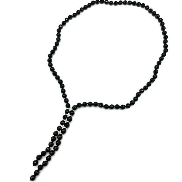 Бусы-галстук ДИНОСА с перламутром