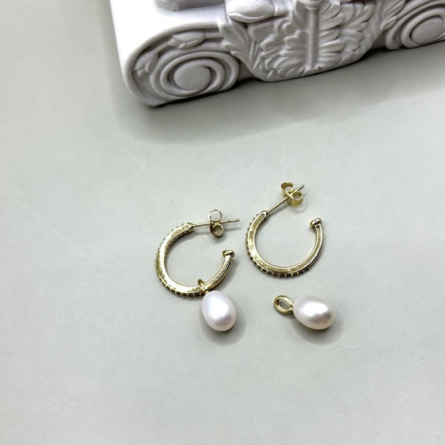 Серьги-трансформер ДИНОСА с речным жемчугом —  фото 2