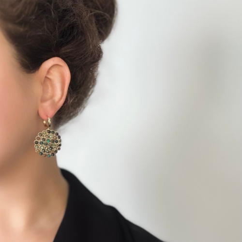 Серьги ДИНОСА с бирюзой —  фото 4