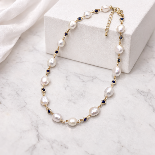 Колье ДИНОСА с речным жемчугом