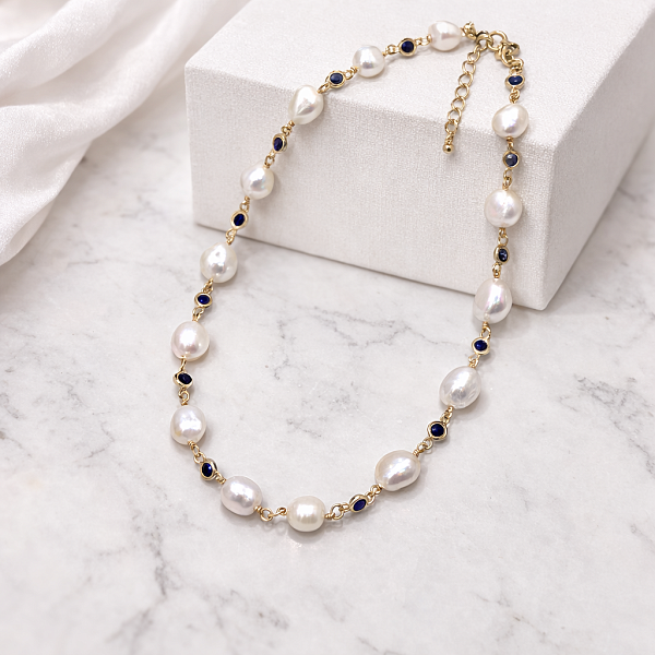 Колье ДИНОСА с речным жемчугом