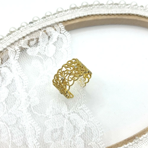 Безразмерное ажурное кольцо