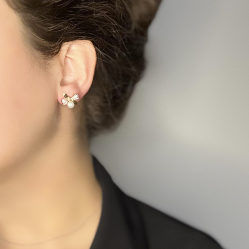 Серьги ДИНОСА с речным жемчугом —  фото 4