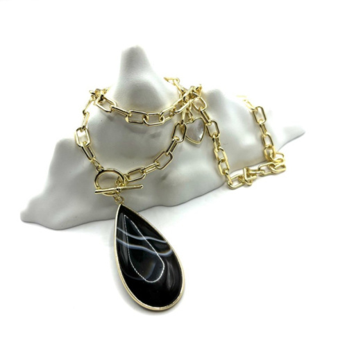 Колье ДИНОСА с агатом фото 2