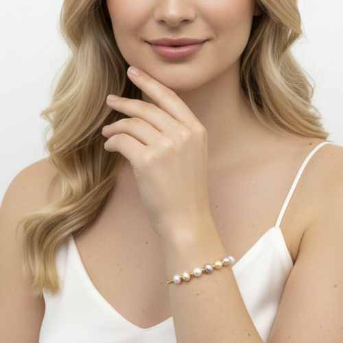 Браслет Диноса Коллекция "Жемчуг в золоте" №18 —  фото 4