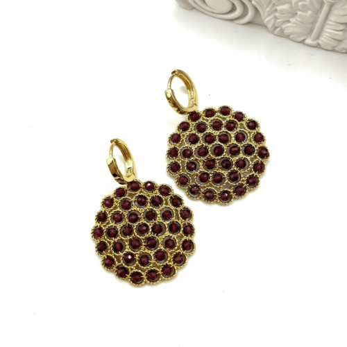 Серьги ДИНОСА с гранатом — 