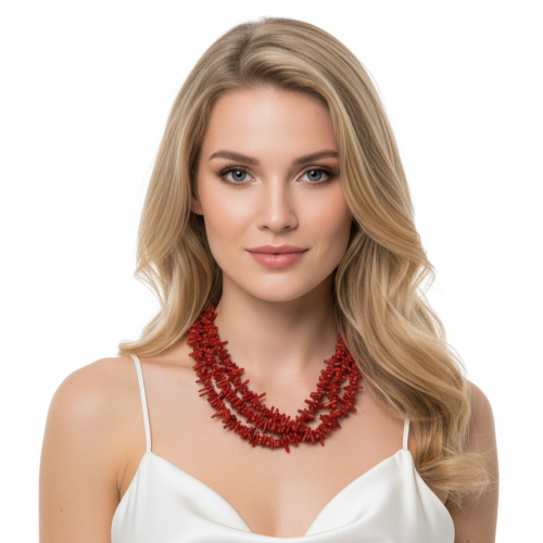 Бусы ДИНОСА с кораллом фото 4