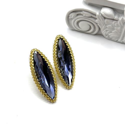 Удлиненные серьги с кристаллом — 