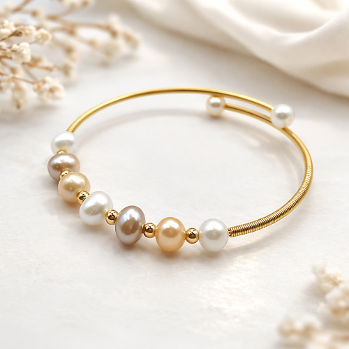 Браслет Диноса Коллекция "Жемчуг в золоте" №18 — 