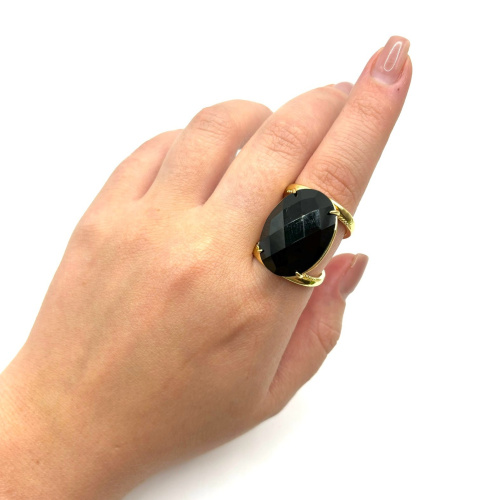 Кольцо ДИНОСА с крупным агатом фото 3