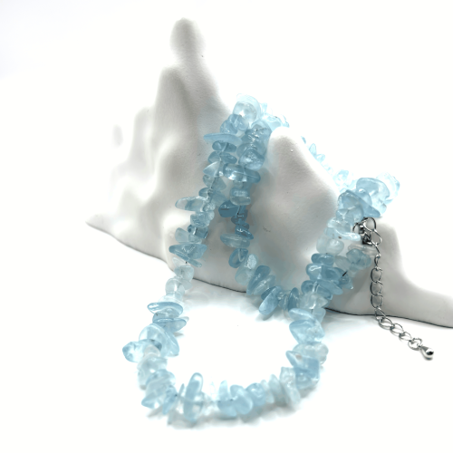 Бусы ДИНОСА с аквамарином фото 2