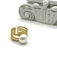 Кольцо ДИНОСА с речным жемчугом