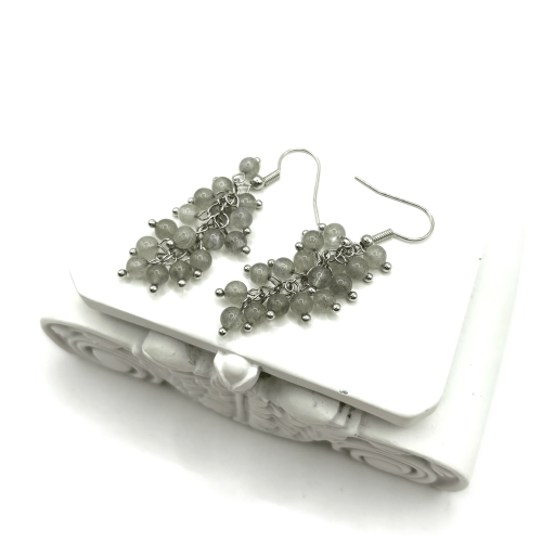 Серьги ДИНОСА с лабрадоритом —  фото 2