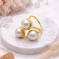 Кольцо ДИНОСА безразмерное с барочным жемчугом