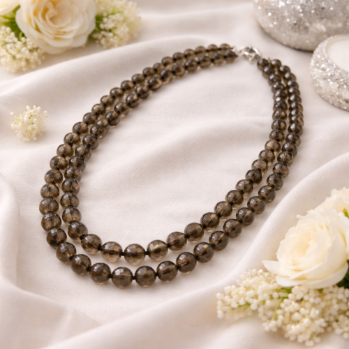 Бусы ДИНОСА с раухтопазом