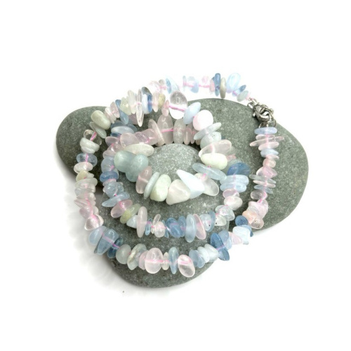 Бусы ДИНОСА с морганитом фото 2