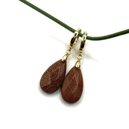 Серьги ДИНОСА с аванюрином —  фото 2