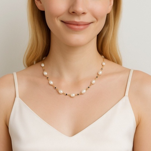 Колье ДИНОСА с речным жемчугом фото 4