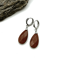 Серьги ДИНОСА с авантюрином