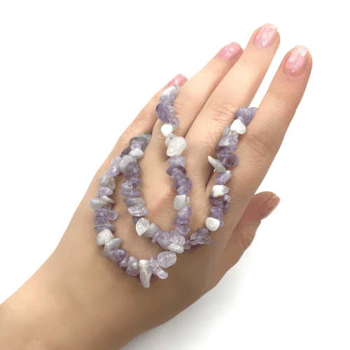 Бусы ДИНОСА с лавандовым аметистом фото 3