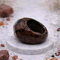 Кольцо ДИНОСА из обсидиана