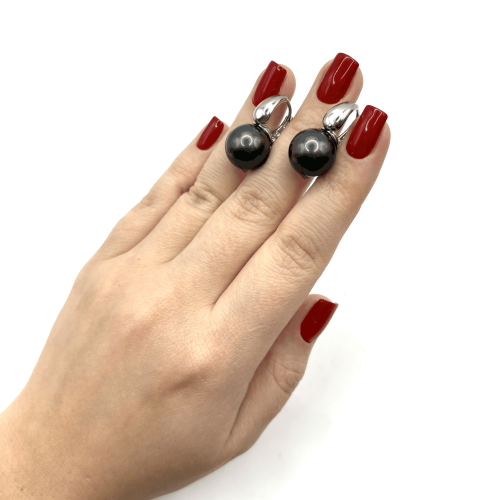 Серьги ДИНОСА с жемчугом Майорка —  фото 3