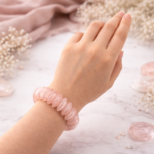 Браслет ДИНОСА с розовым кварцем —  фото 3