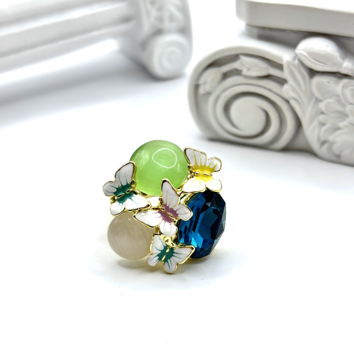 Кольцо с бабочками