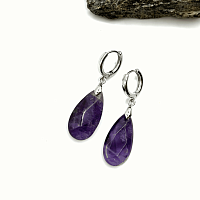 Серьги ДИНОСА с аметистом