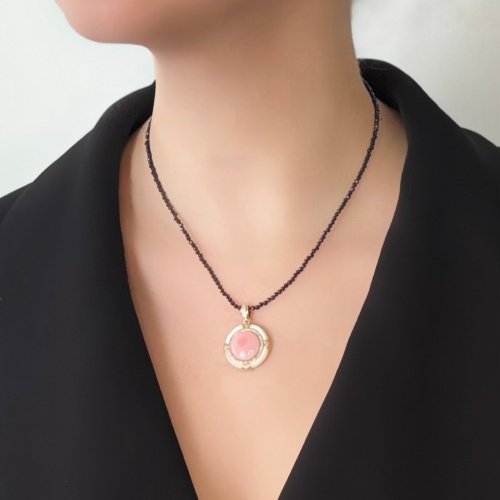 Колье ДИНОСА с перламутром и шпинелью фото 4