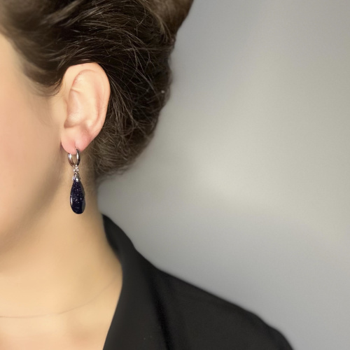 Серьги ДИНОСА с авантюрином —  фото 4