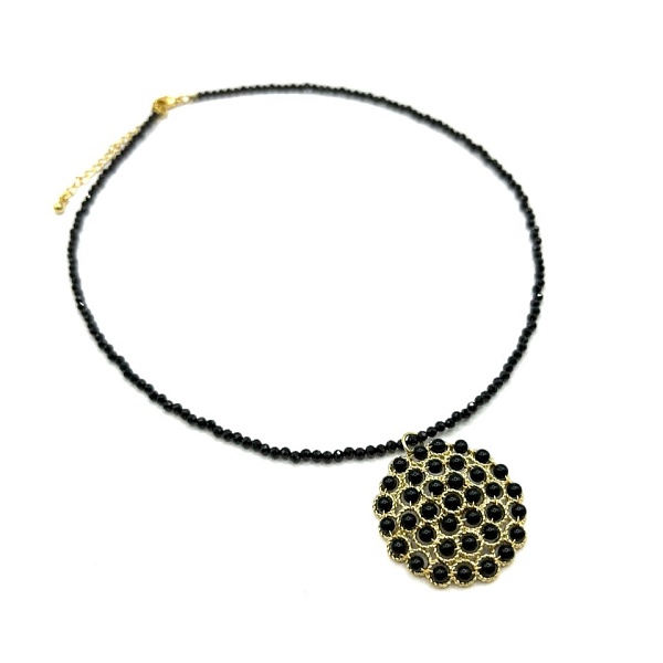 Колье ДИНОСА с агатом и шпинелью